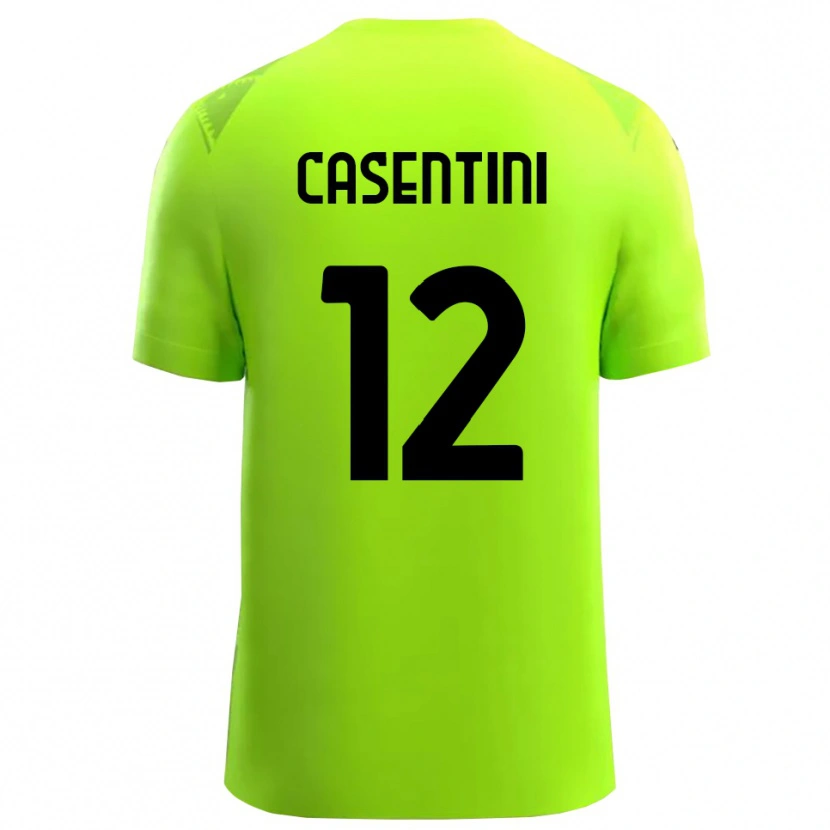 Danxen Kinder Gabriele Casentini #12 Trikot Rasen Grün Schwarz Torwarttrikot 2025/26