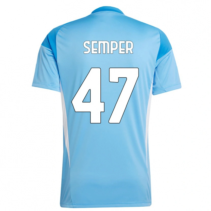 Danxen Kinder Adrian Semper #47 Trikot Himmelblau Weiß Torwarttrikot 2025/26