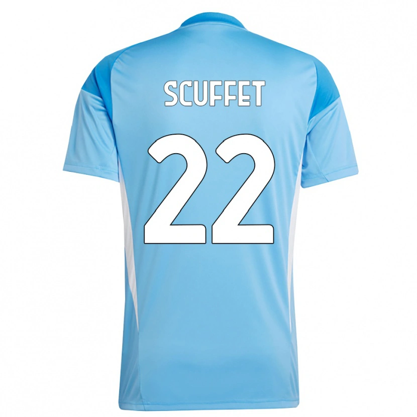 Danxen Kinder Simone Scuffet #22 Trikot Himmelblau Weiß Torwarttrikot 2025/26
