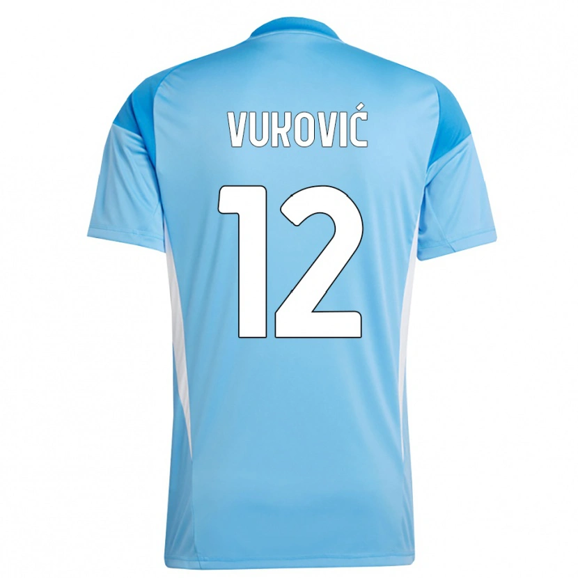 Danxen Kinder Ante Vukovic #12 Trikot Himmelblau Weiß Torwarttrikot 2025/26