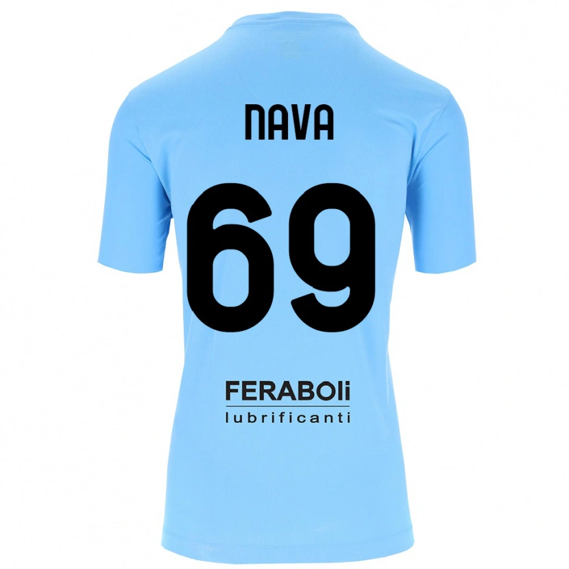 Danxen Kinder Lapo Nava #69 Trikot Himmelblau Schwarz Torwarttrikot 2025/26