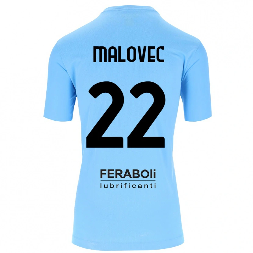 Danxen Kinder Adrian Malovec #22 Trikot Himmelblau Schwarz Torwarttrikot 2025/26