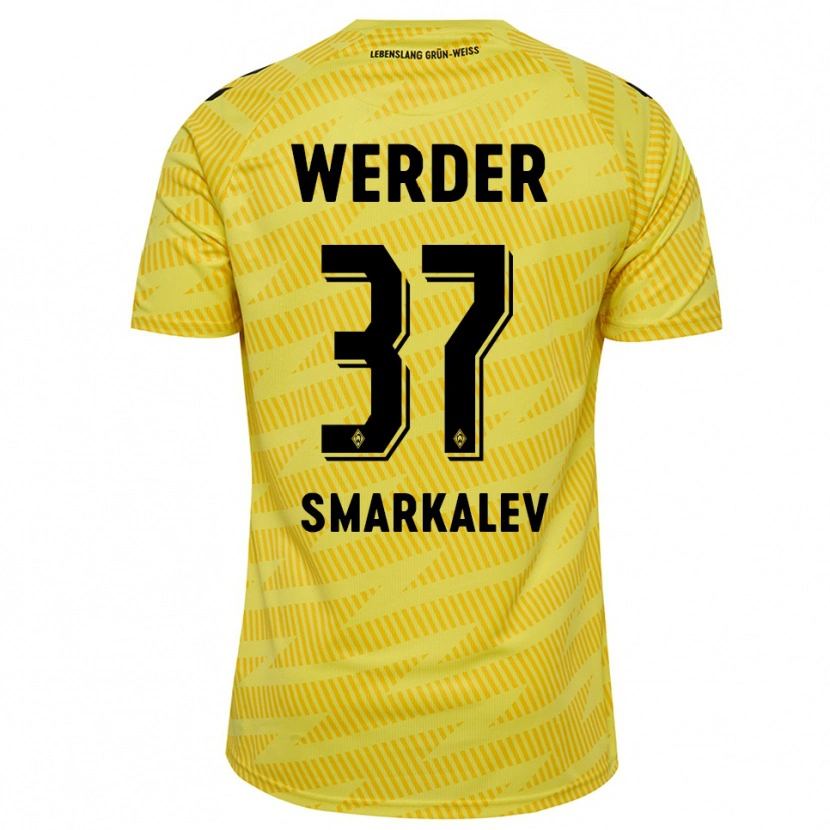 Danxen Kinder Stefan Smarkalev #37 Trikot Gelb Schwarz Torwarttrikot 2025/26