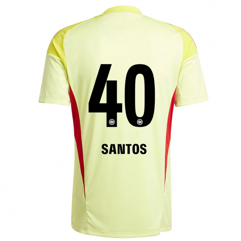 Danxen Kinder Kauã Santos #40 Trikot Hellgelb Schwarz Torwarttrikot 2025/26