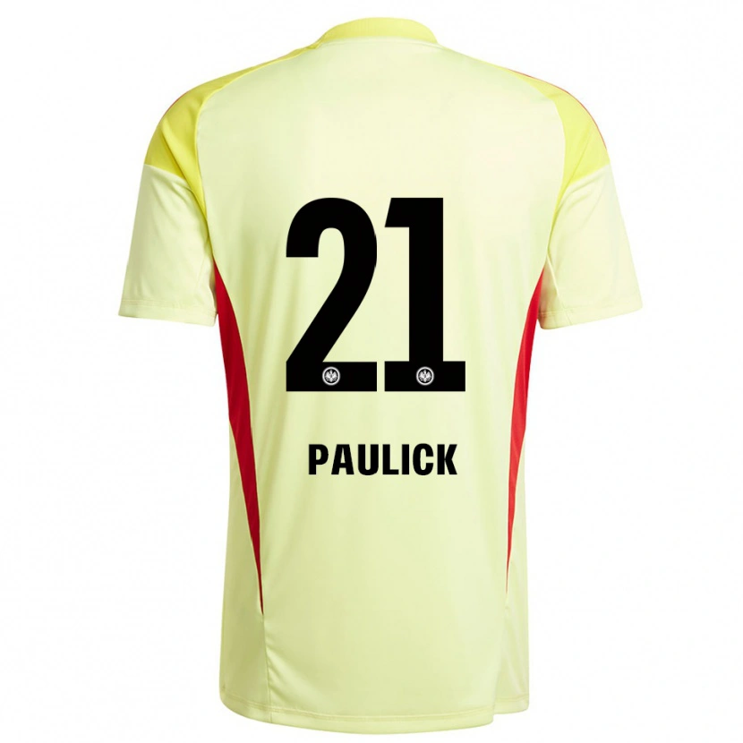 Danxen Kinder Lea Paulick #21 Trikot Hellgelb Schwarz Torwarttrikot 2025/26