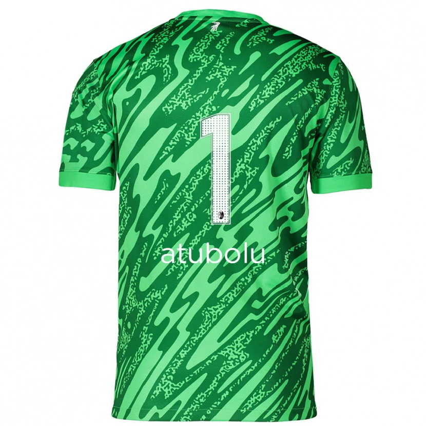 Danxen Kinder Noah Atubolu #1 Trikot Grün Weiß Torwarttrikot 2025/26