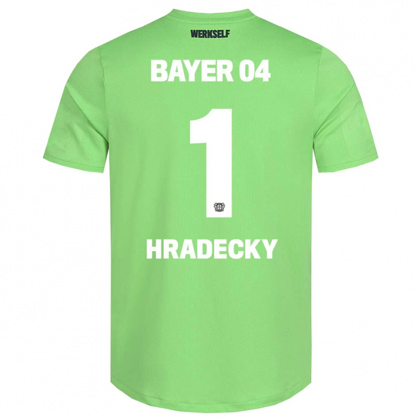 Danxen Kinder Lukas Hradecky #1 Trikot Hellgrün Weiß Torwarttrikot 2025/26