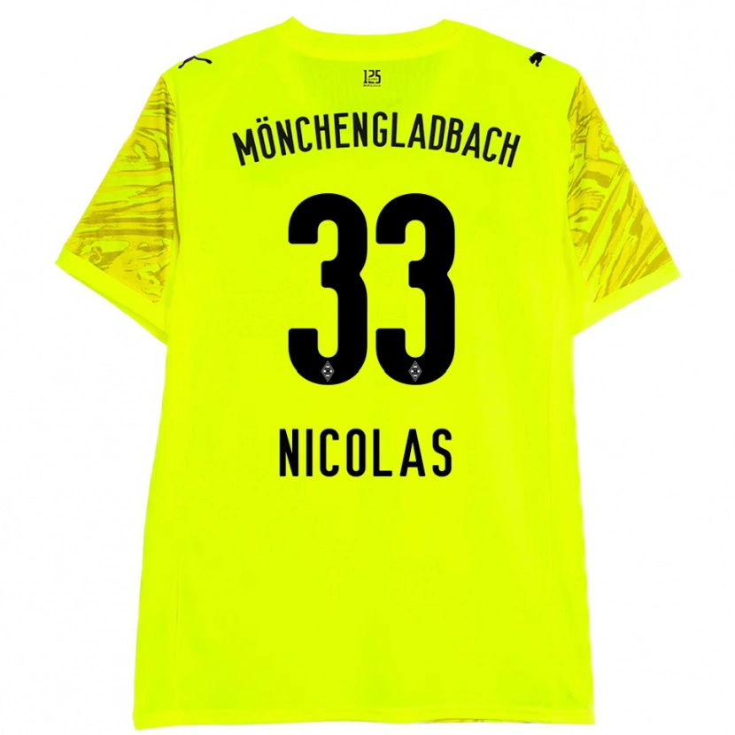 Danxen Kinder Moritz Nicolas #33 Trikot Gelb Schwarz Torwarttrikot 2025/26