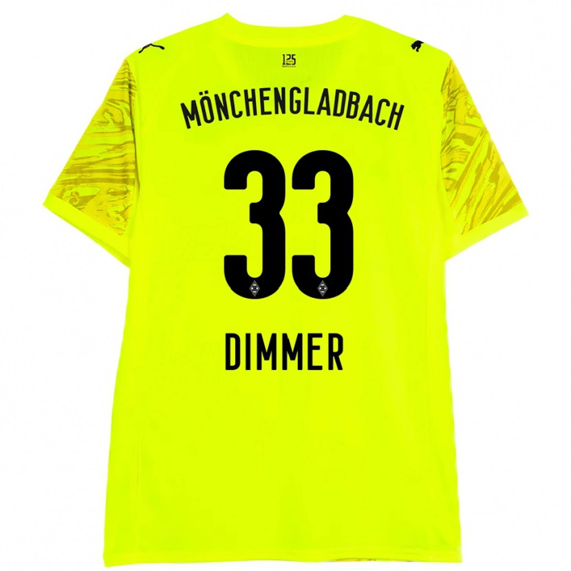 Danxen Kinder Florian Dimmer #33 Trikot Gelb Schwarz Torwarttrikot 2025/26
