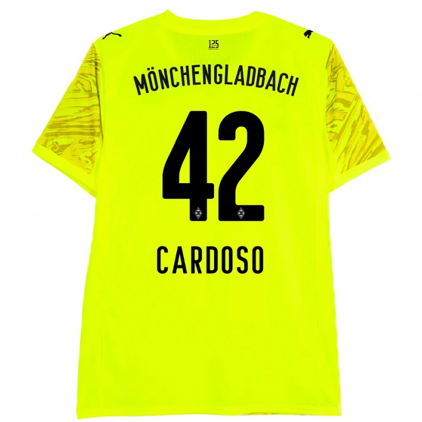 Danxen Kinder Tiago Pereira Cardoso #42 Trikot Gelb Schwarz Torwarttrikot 2025/26