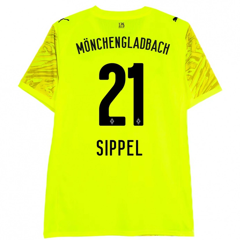Danxen Kinder Tobias Sippel #21 Trikot Gelb Schwarz Torwarttrikot 2025/26