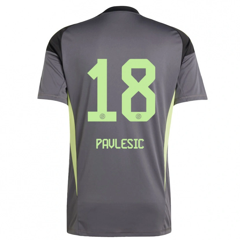 Danxen Kinder Anthony Pavlesic #18 Trikot Schwarz Grün Gelb Torwarttrikot 2025/26
