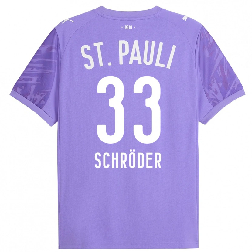 Danxen Kinder Lennard Schröder #33 Trikot Mittel Lila Schwarz Torwarttrikot 2025/26