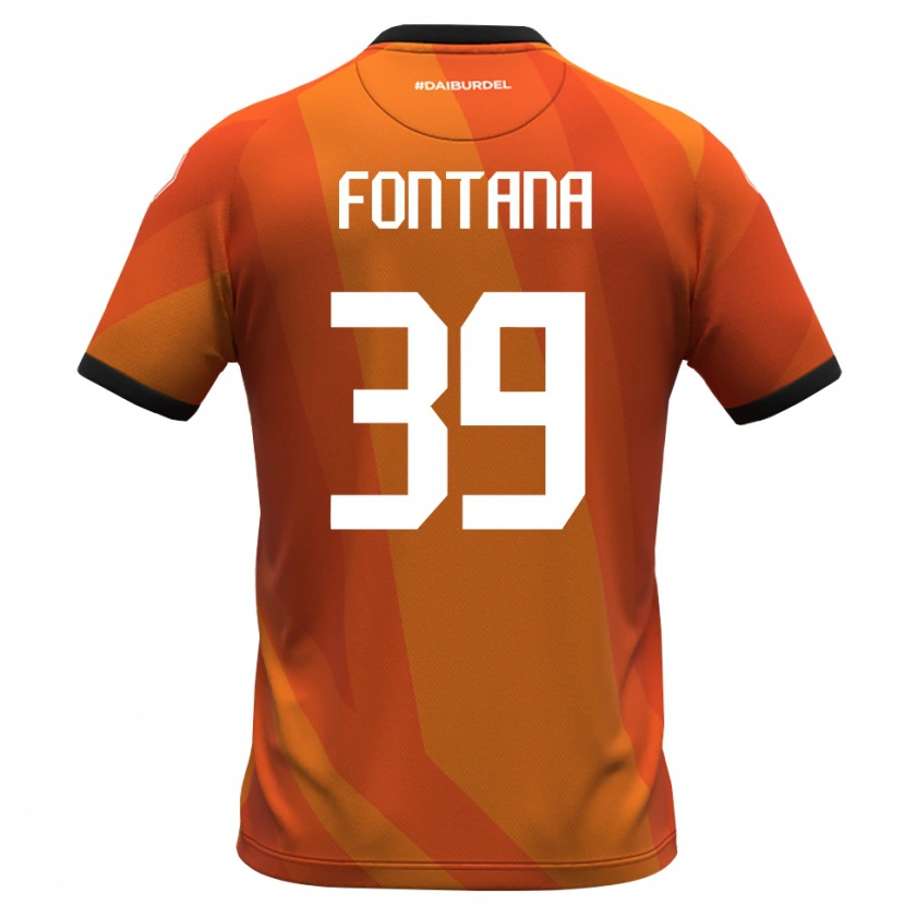 Danxen Kinder Niccolò Fontana #39 Trikot Koralle Weiß Schwarz Torwarttrikot 2025/26