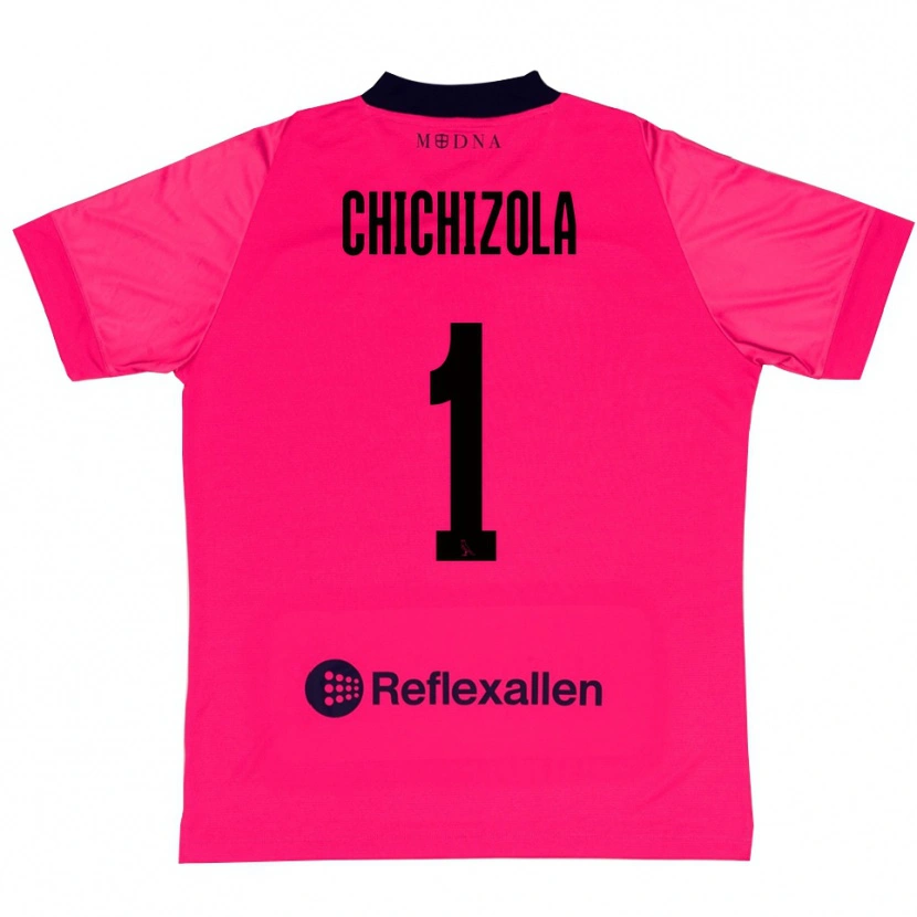Danxen Kinder Leandro Chichizola #1 Trikot Tiefrosa Schwarz Torwarttrikot 2025/26