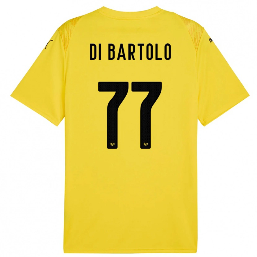 Danxen Kinder Francesco Di Bartolo #77 Trikot Gelb Schwarz Torwarttrikot 2025/26