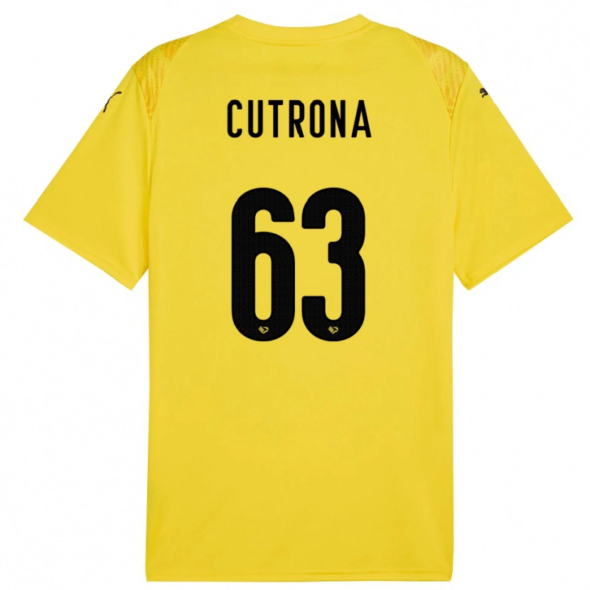 Danxen Kinder Francesco Cutrona #63 Trikot Gelb Schwarz Torwarttrikot 2025/26