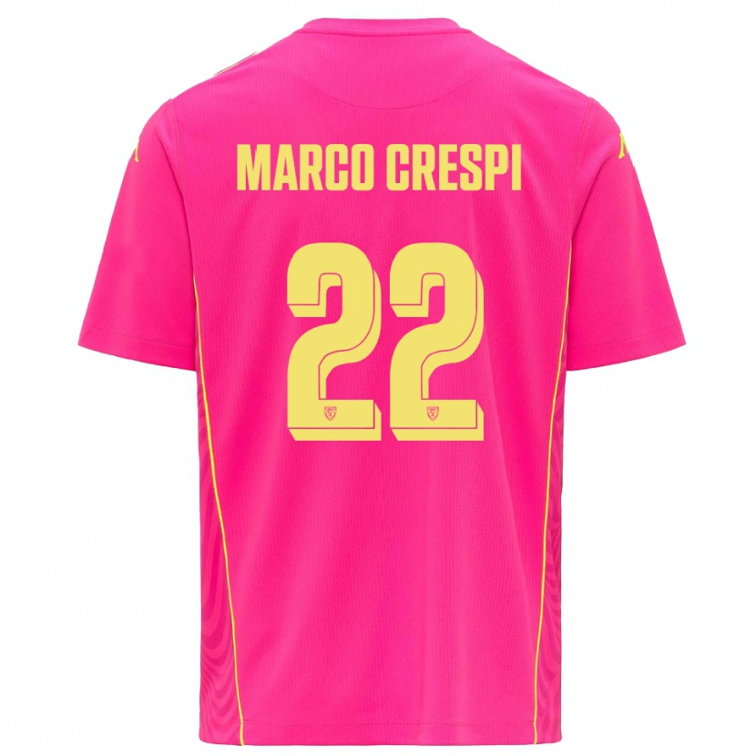 Danxen Kinder Gian Marco Crespi #22 Trikot Tiefes Pink Gelb Torwarttrikot 2025/26