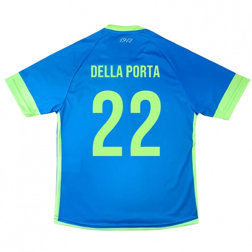 Danxen Kinder Simone Della Porta #22 Trikot Blau Grün Gelb Torwarttrikot 2025/26