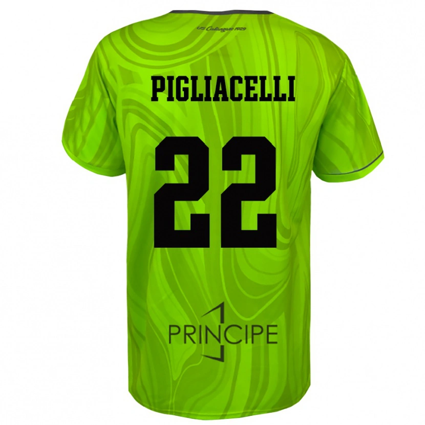 Danxen Kinder Mirko Pigliacelli #22 Trikot Gelb Grün Schwarz Torwarttrikot 2025/26