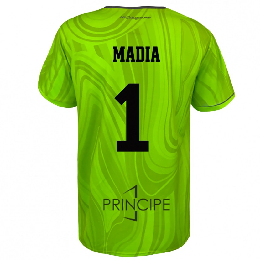 Danxen Kinder Lorenzo Madia #1 Trikot Gelb Grün Schwarz Torwarttrikot 2025/26