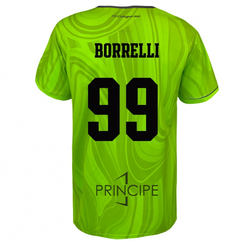 Danxen Kinder Edoardo Borrelli #99 Trikot Gelb Grün Schwarz Torwarttrikot 2025/26