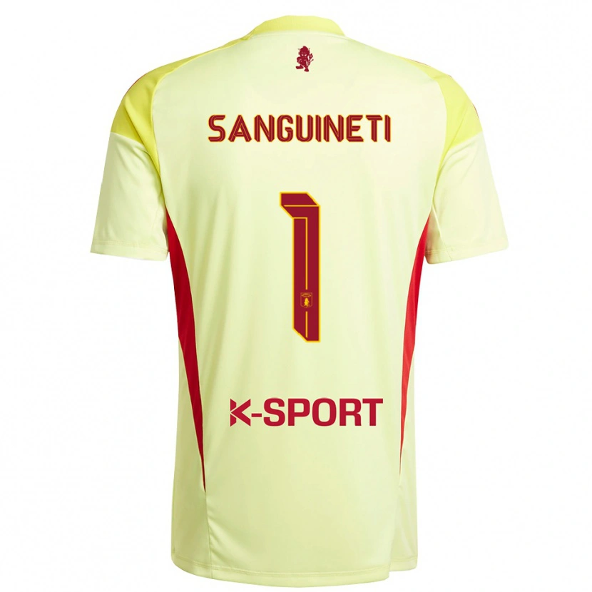 Danxen Kinder Michele Sanguineti #1 Trikot Hellgelb Rot Torwarttrikot 2025/26