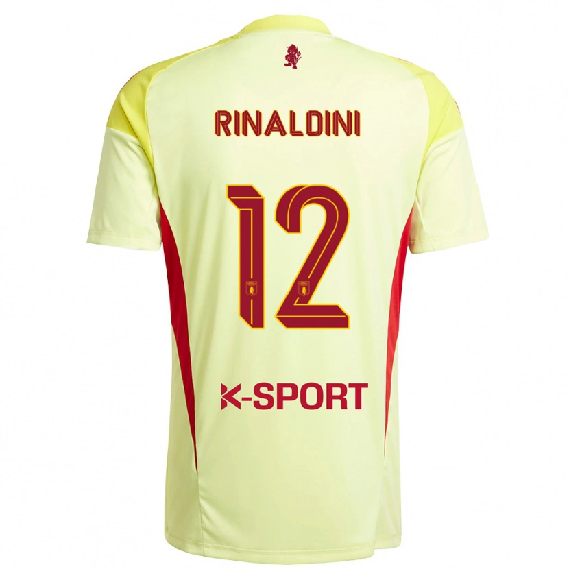 Danxen Kinder Ruben Rinaldini #12 Trikot Hellgelb Rot Torwarttrikot 2025/26