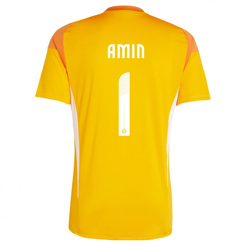 Danxen Kinder Amin Al-Bukhari #1 Trikot Orange Gelb Weiß Torwarttrikot 2025/26