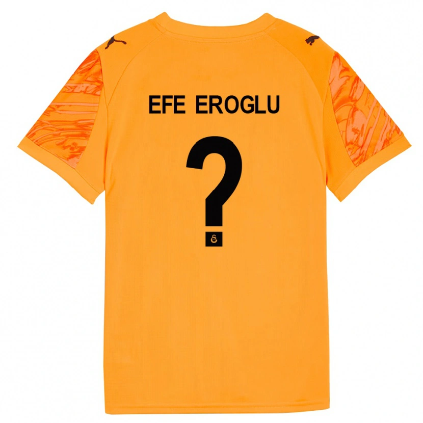 Danxen Kinder Cem Efe Eroğlu #0 Trikot Dunkles Orange Schwarz Torwarttrikot 2025/26