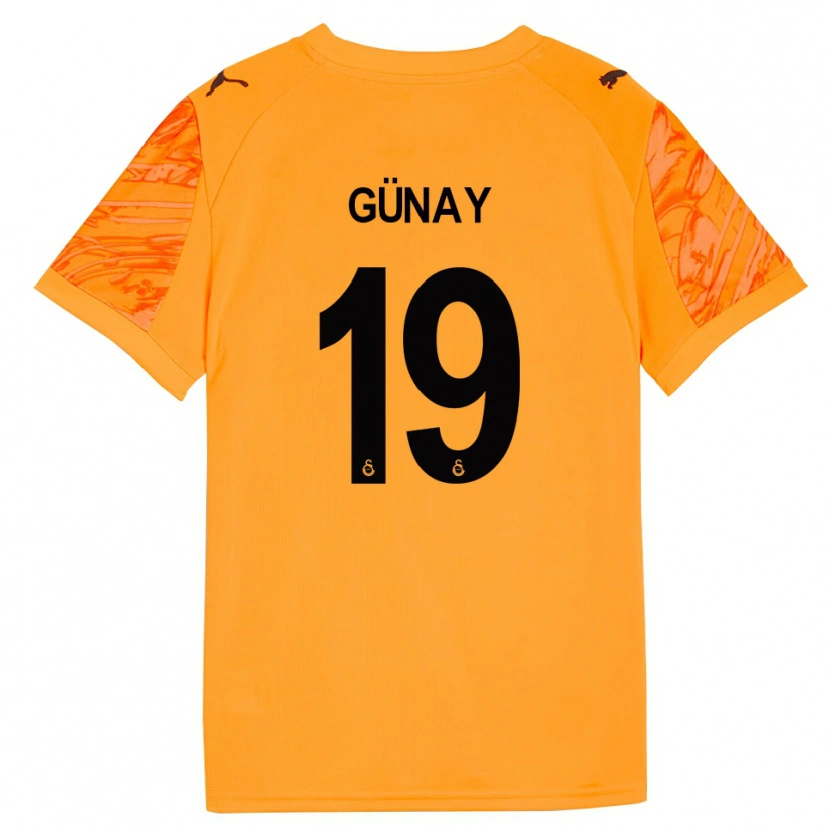 Danxen Kinder Günay Güvenç #19 Trikot Dunkles Orange Schwarz Torwarttrikot 2025/26