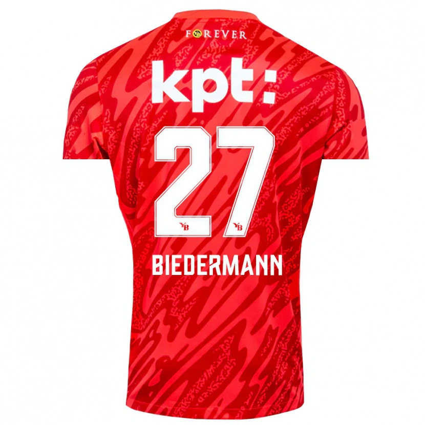 Danxen Kinder Tamara Biedermann #27 Trikot Rot Weiß Torwarttrikot 2025/26