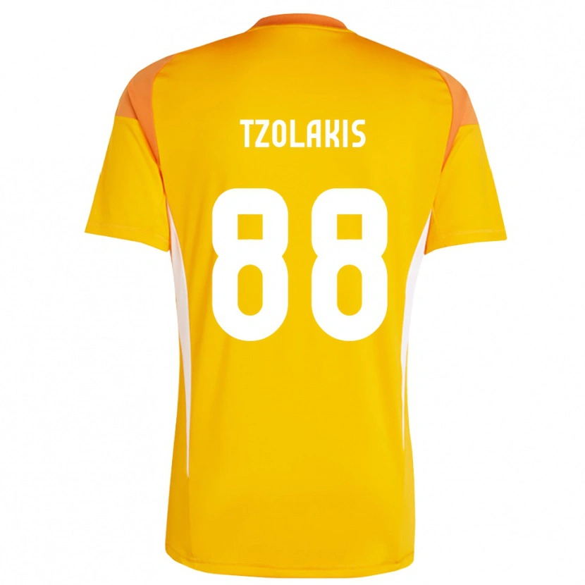Danxen Kinder Konstantinos Tzolakis #88 Trikot Orange Weiß Torwarttrikot 2025/26