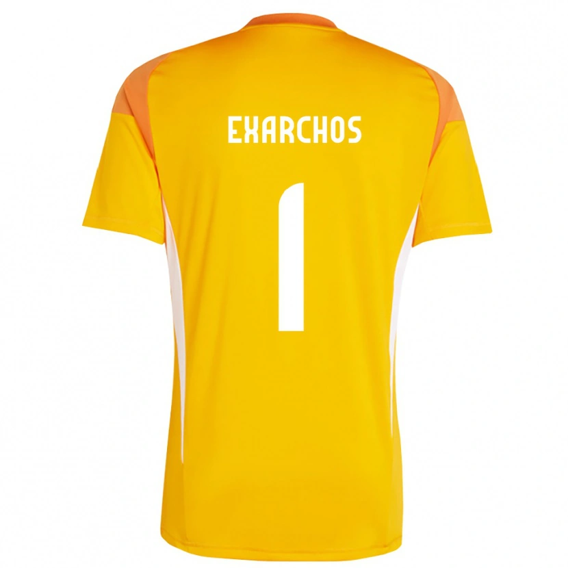 Danxen Kinder Alexandros Exarchos #1 Trikot Orange Weiß Torwarttrikot 2025/26