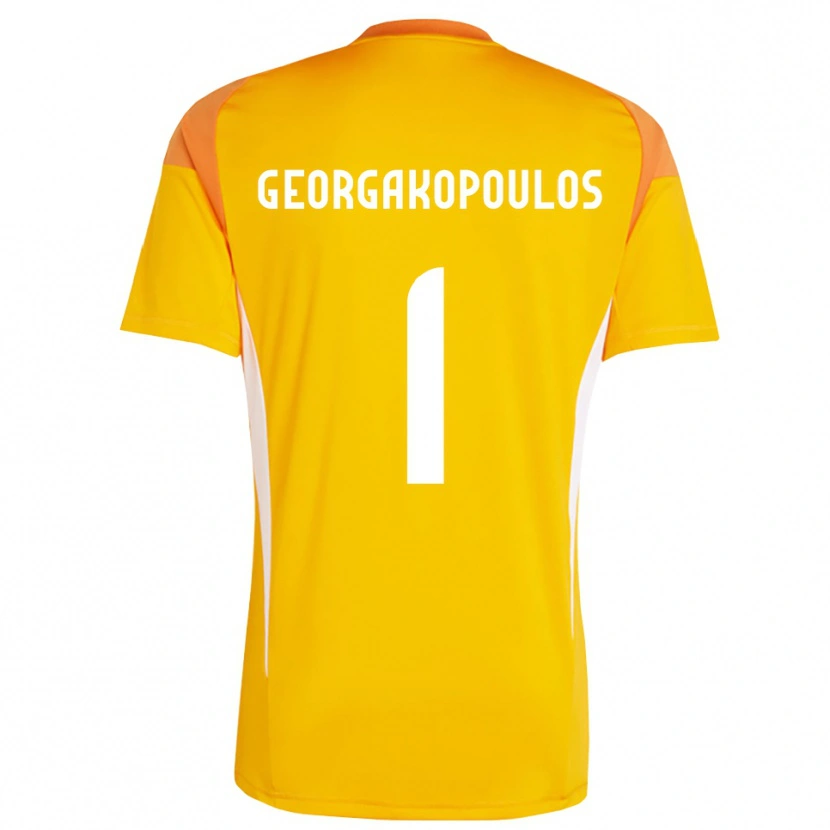 Danxen Kinder Iason Georgakopoulos #1 Trikot Orange Weiß Torwarttrikot 2025/26