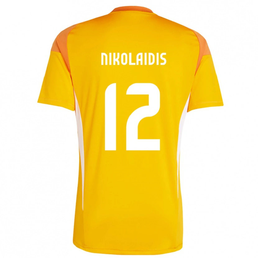 Danxen Kinder Georgios Nikolaidis #12 Trikot Orange Weiß Torwarttrikot 2025/26