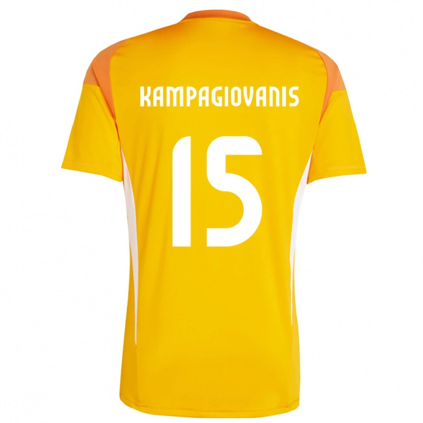 Danxen Kinder Anastasios Kampagiovanis #15 Trikot Orange Weiß Torwarttrikot 2025/26