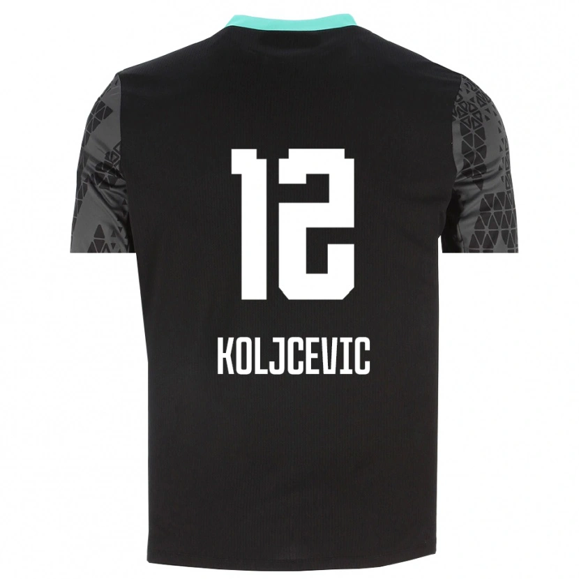 Danxen Kinder Danilo Koljcevic #12 Trikot Dunkelgrau Schwarz Torwarttrikot 2025/26