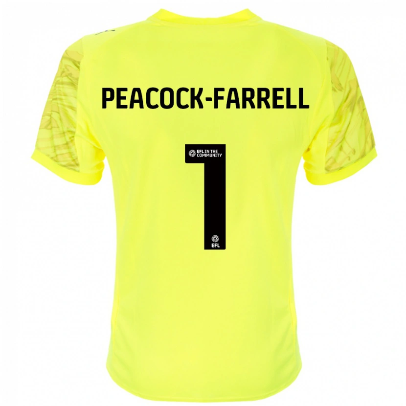 Danxen Kinder Bailey Peacock-Farrell #1 Trikot Gelb Schwarz Torwarttrikot 2025/26