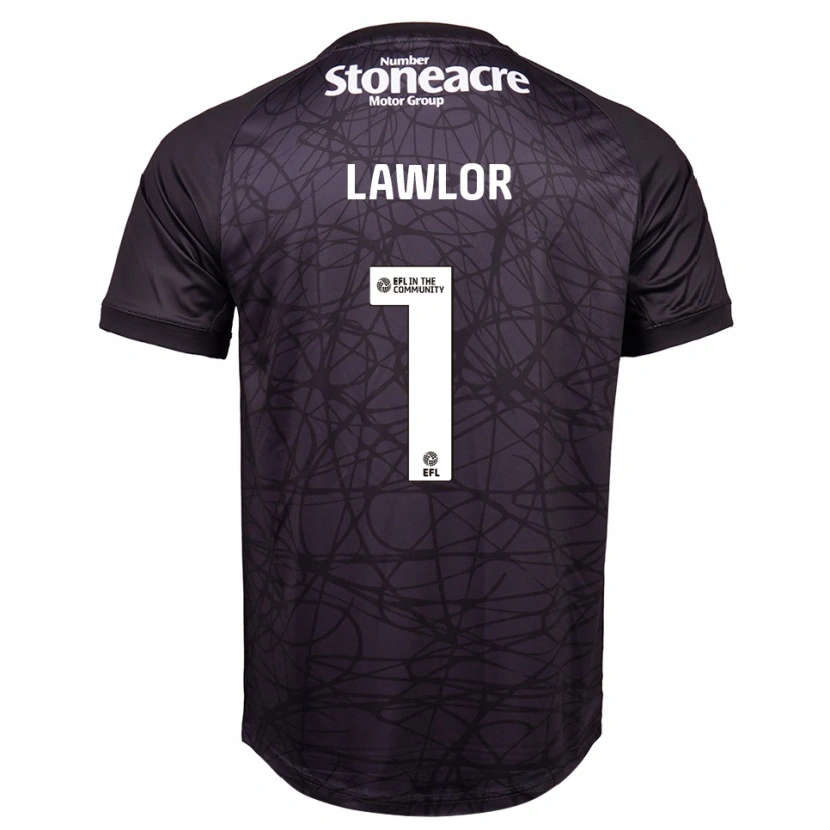 Danxen Kinder Ian Lawlor #1 Trikot Schwarz Weiß Torwarttrikot 2025/26