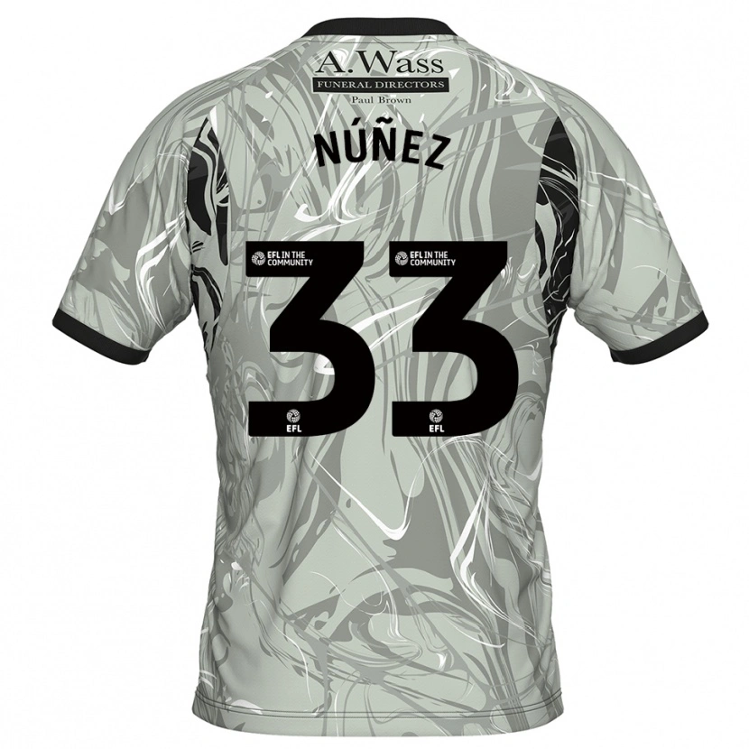 Danxen Kinder Anthony Núñez #33 Trikot Hellgrau Schwarz Torwarttrikot 2025/26