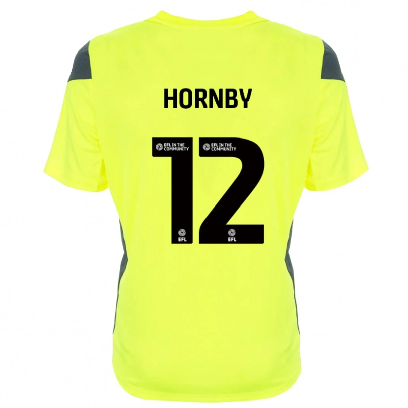 Danxen Kinder Sam Hornby #12 Trikot Leuchtendes Grün Schwarz Torwarttrikot 2025/26