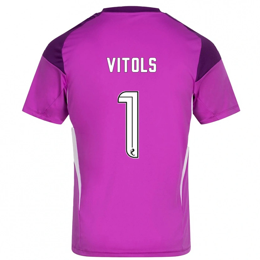 Danxen Kinder Rodrigo Vitols #1 Trikot Violett Magenta Torwarttrikot 2025/26