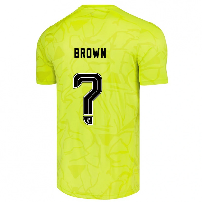 Danxen Kinder Fraser Brown #0 Trikot Gelb Schwarz Torwarttrikot 2025/26