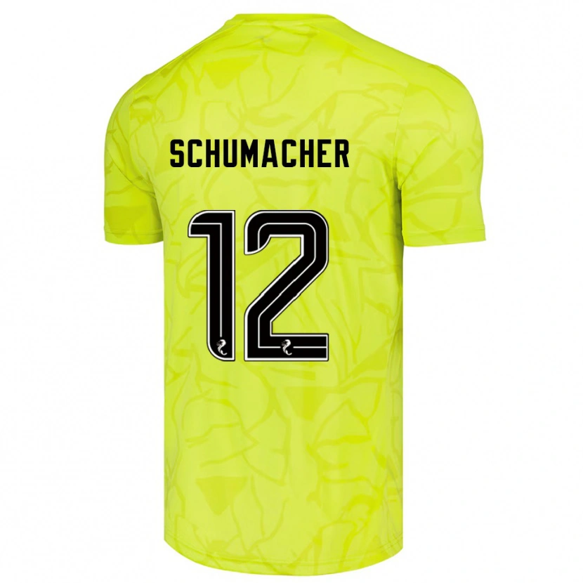 Danxen Kinder Noa Schumacher #12 Trikot Gelb Schwarz Torwarttrikot 2025/26