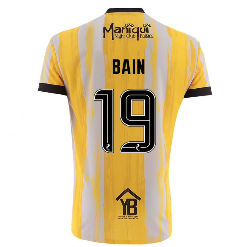 Danxen Kinder Scott Bain #19 Trikot Gelb Schwarz Torwarttrikot 2025/26