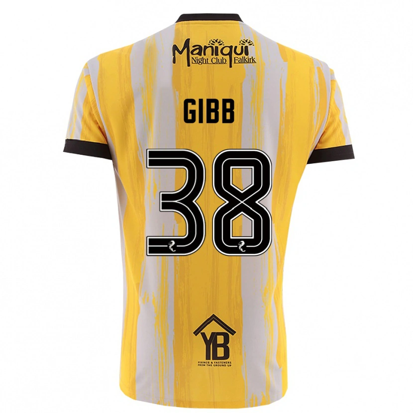 Danxen Kinder Thomas Gibb #38 Trikot Gelb Schwarz Torwarttrikot 2025/26