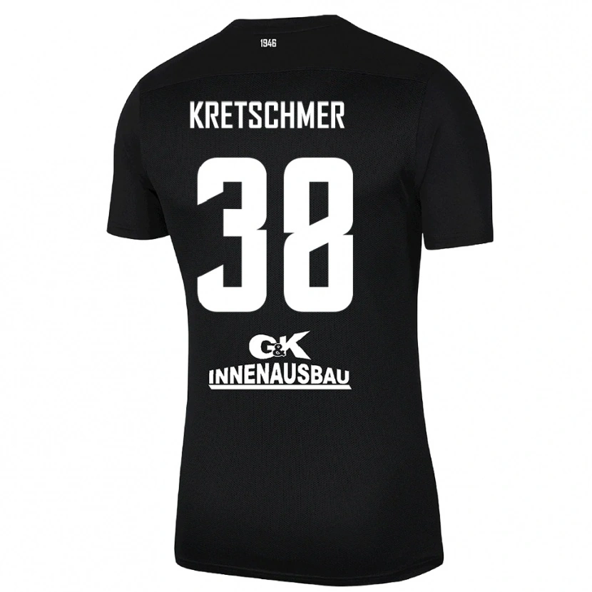 Danxen Kinder Theo Kretschmer #38 Trikot Schwarz Weiß Torwarttrikot 2025/26