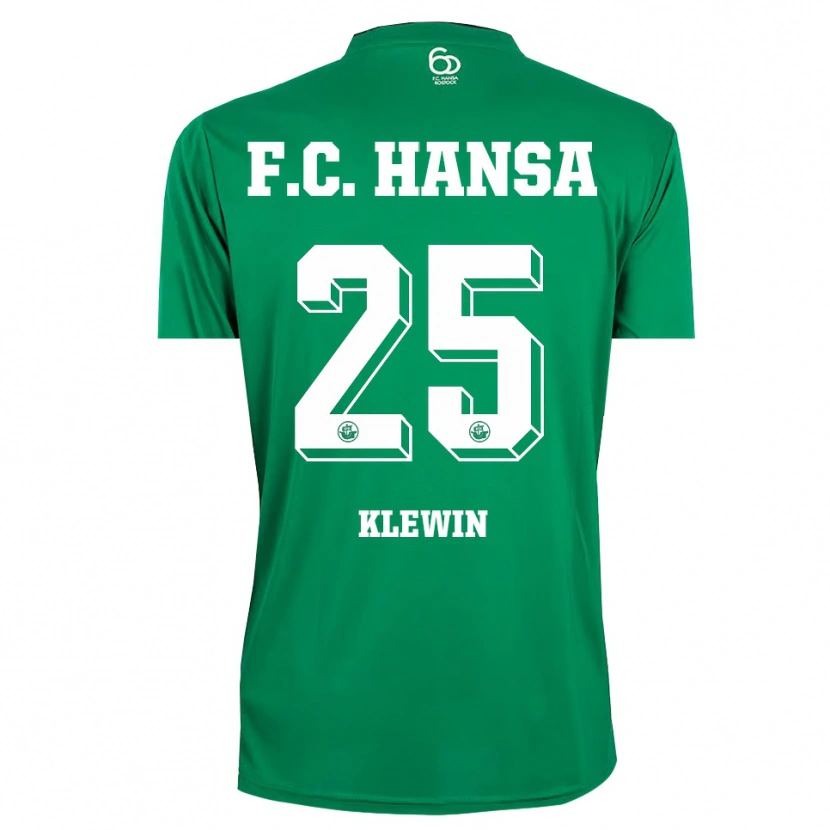 Danxen Kinder Philipp Klewin #25 Trikot Dunkelgrün Weiß Torwarttrikot 2025/26