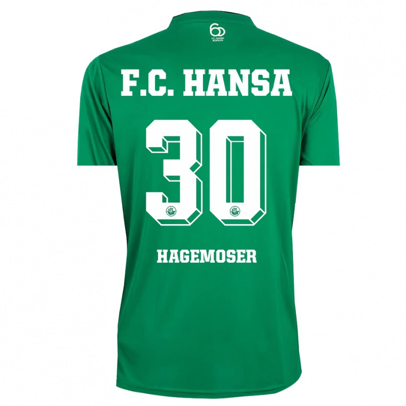 Danxen Kinder Max Hagemoser #30 Trikot Dunkelgrün Weiß Torwarttrikot 2025/26